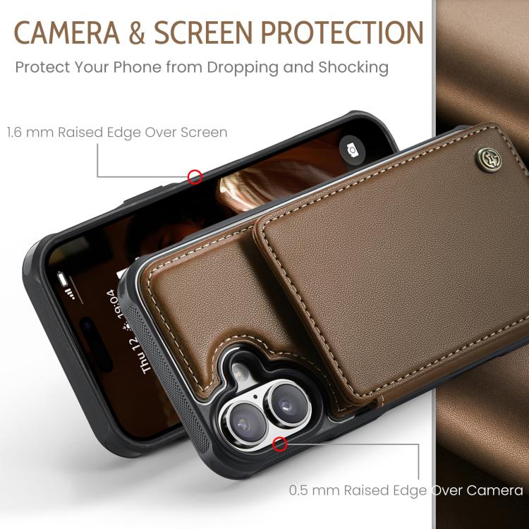 For iPhone 17 CaseMe C22 Card Slots Holder RFID Anti-theft Phone Case