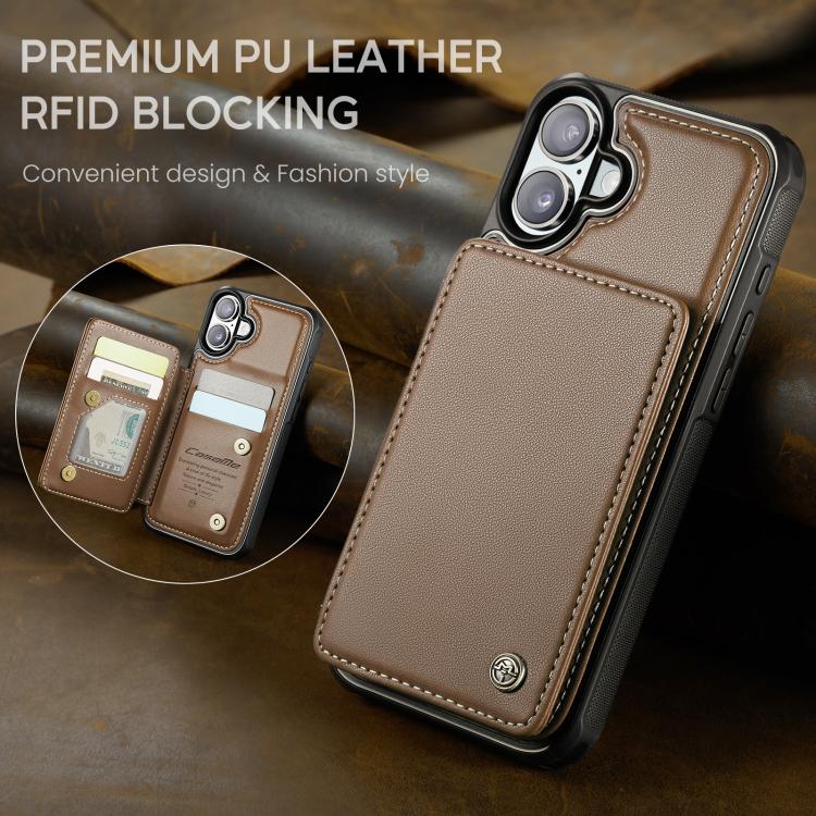 For iPhone 17 CaseMe C22 Card Slots Holder RFID Anti-theft Phone Case