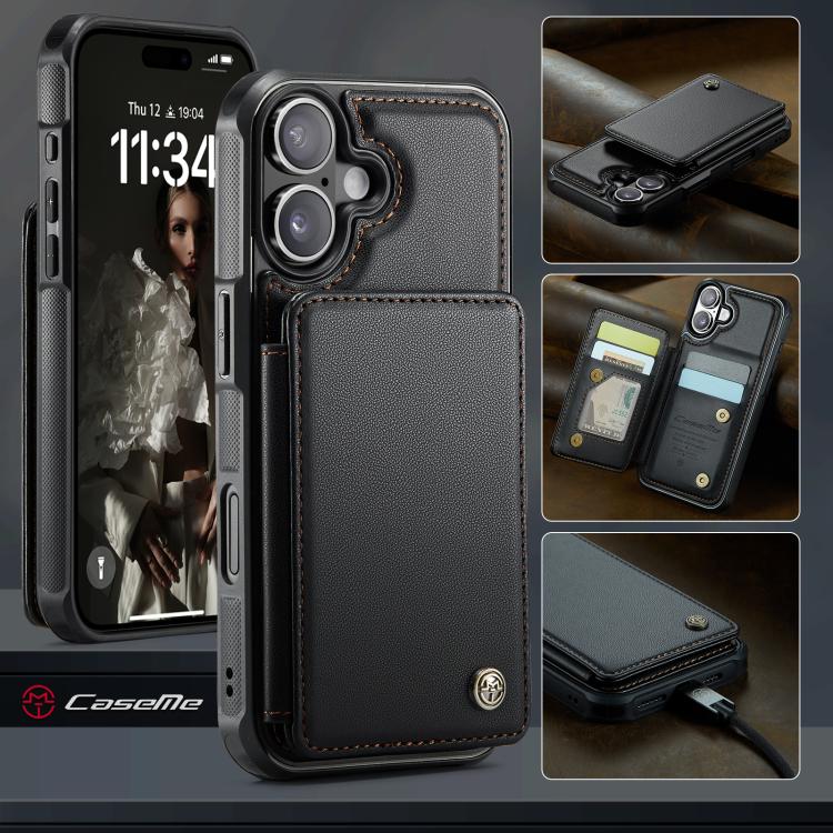 For iPhone 17 CaseMe C22 Card Slots Holder RFID Anti-theft Phone Case