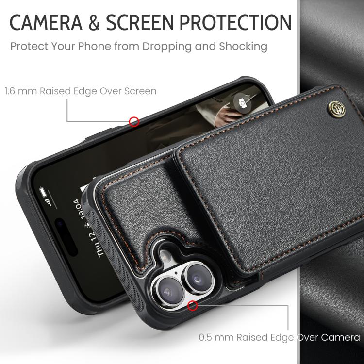For iPhone 17 CaseMe C22 Card Slots Holder RFID Anti-theft Phone Case
