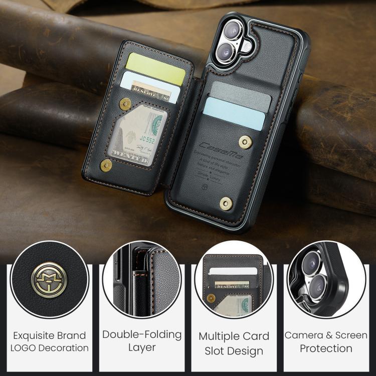 For iPhone 17 CaseMe C22 Card Slots Holder RFID Anti-theft Phone Case