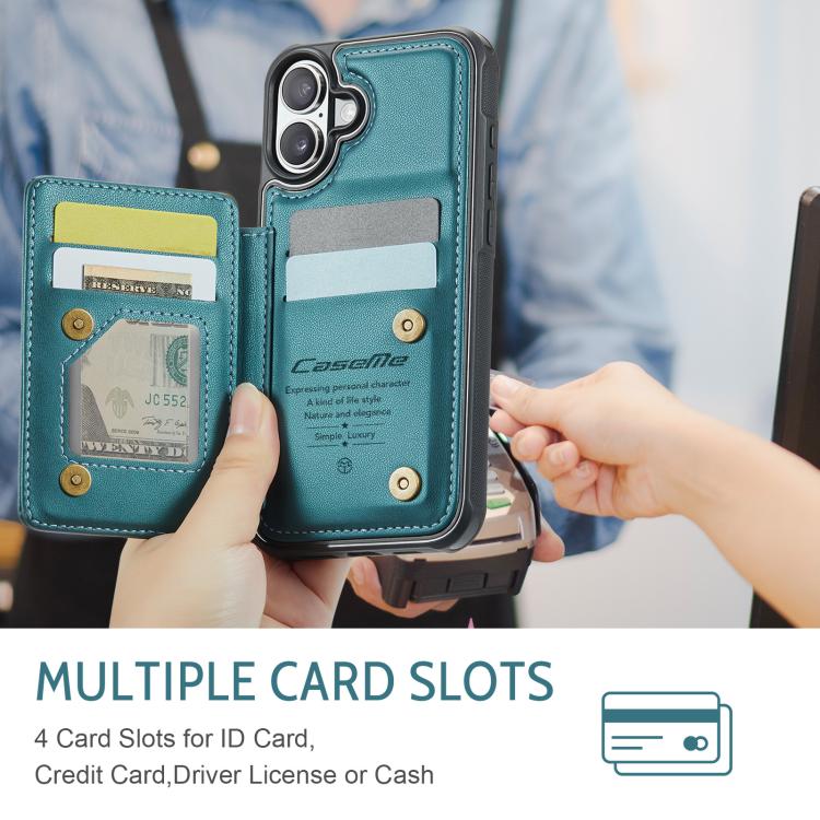 For iPhone 17 CaseMe C22 Card Slots Holder RFID Anti-theft Phone Case