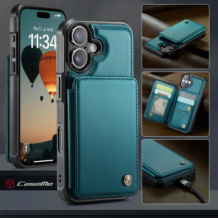 For iPhone 17 CaseMe C22 Card Slots Holder RFID Anti-theft Phone Case