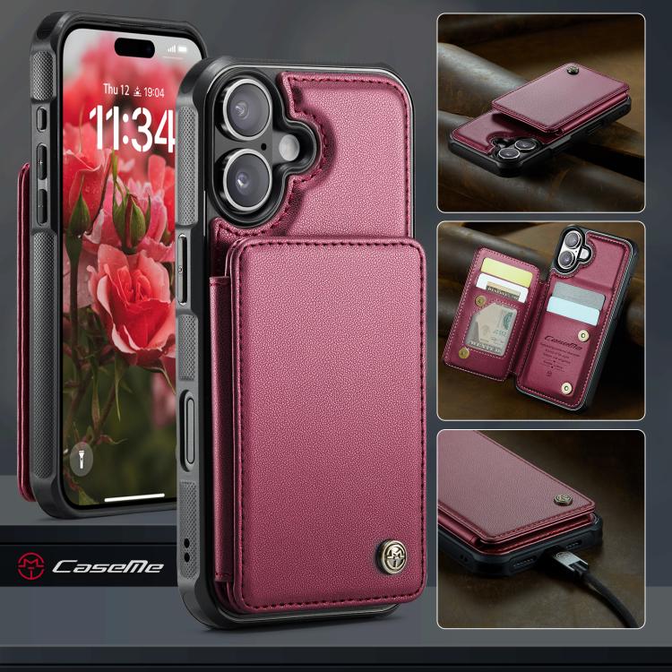 For iPhone 17 CaseMe C22 Card Slots Holder RFID Anti-theft Phone Case