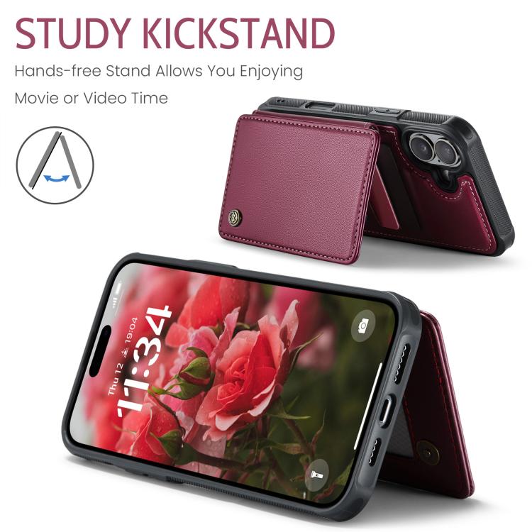 For iPhone 17 CaseMe C22 Card Slots Holder RFID Anti-theft Phone Case