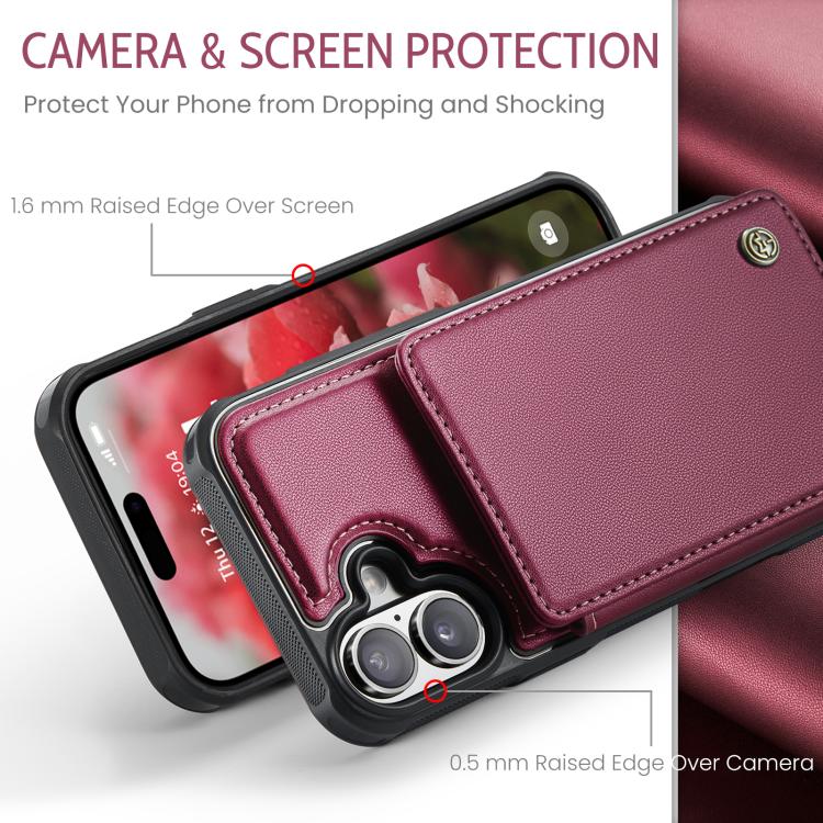 For iPhone 17 CaseMe C22 Card Slots Holder RFID Anti-theft Phone Case