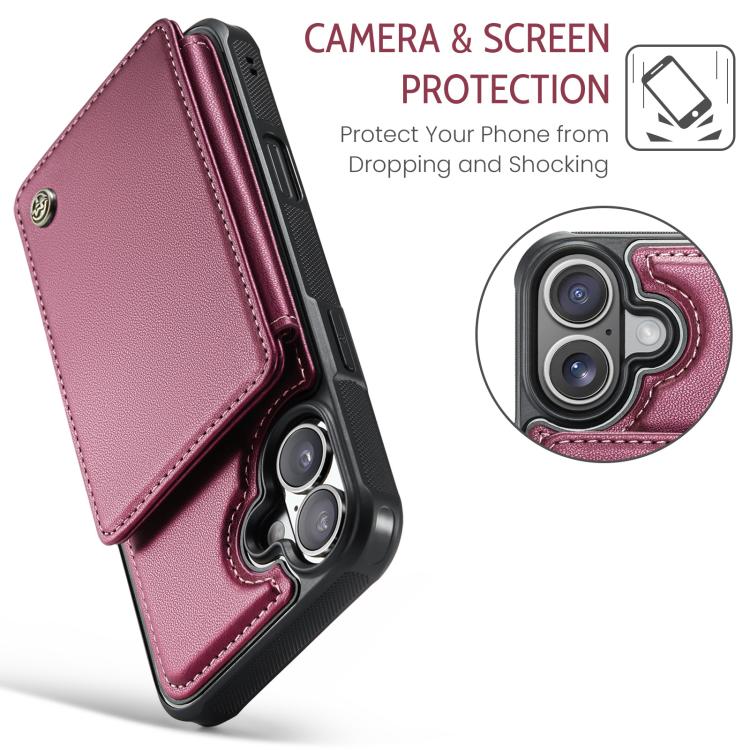 For iPhone 17 CaseMe C22 Card Slots Holder RFID Anti-theft Phone Case