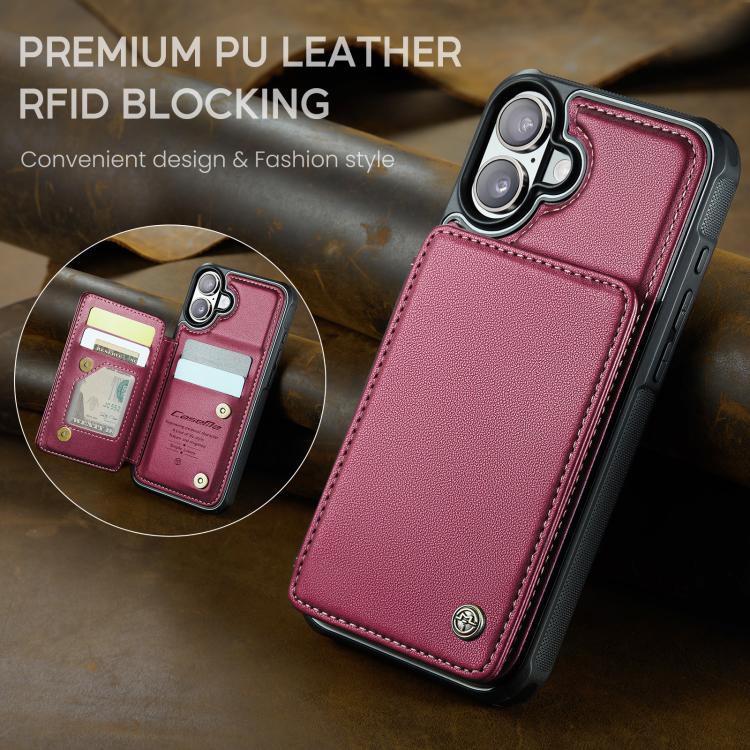 For iPhone 17 CaseMe C22 Card Slots Holder RFID Anti-theft Phone Case