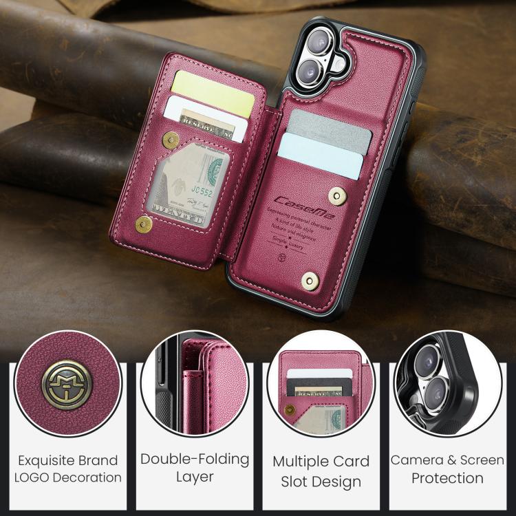 For iPhone 17 CaseMe C22 Card Slots Holder RFID Anti-theft Phone Case