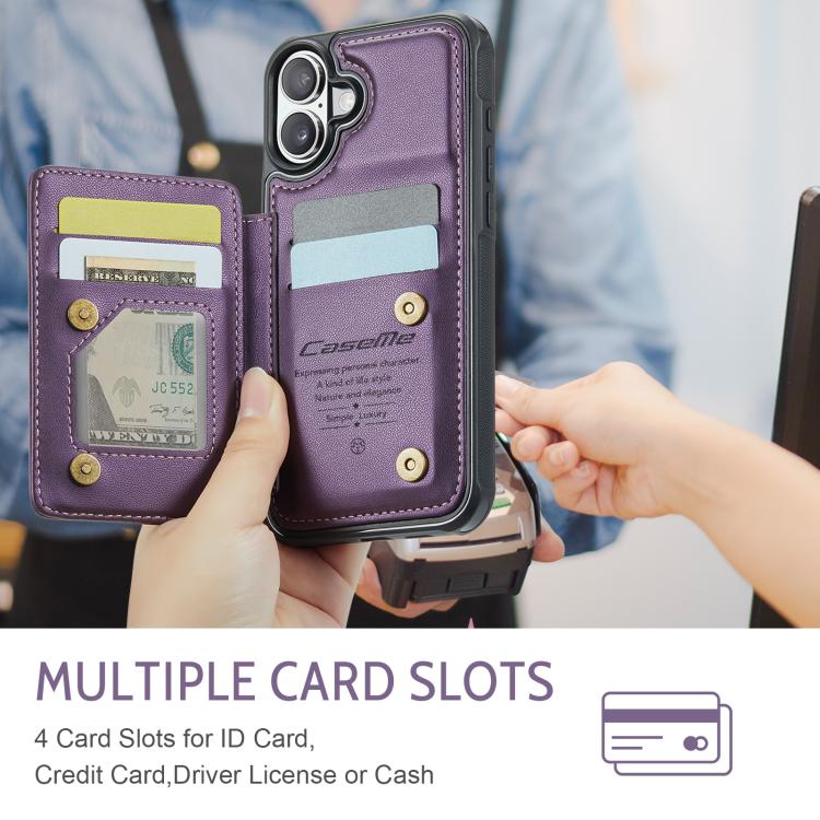 For iPhone 17 CaseMe C22 Card Slots Holder RFID Anti-theft Phone Case