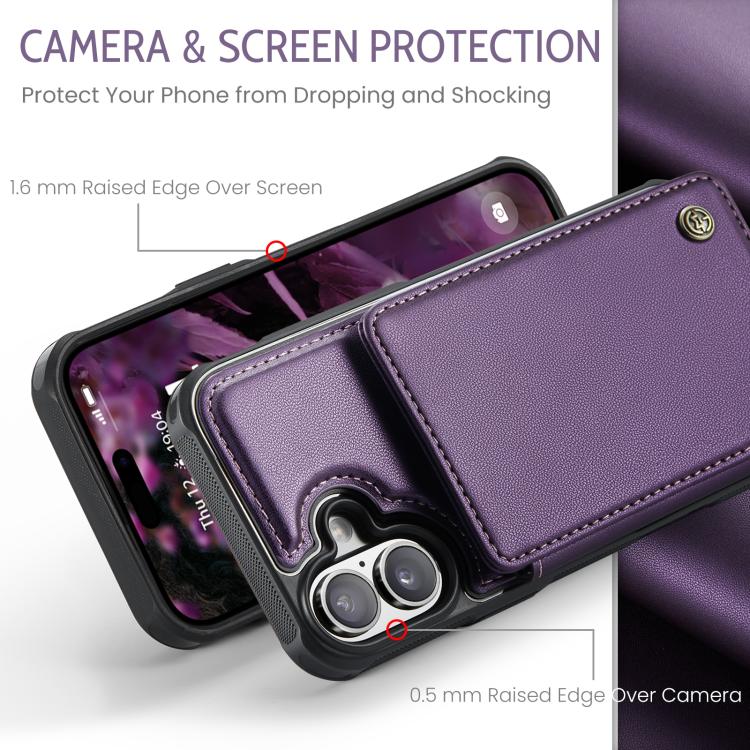 For iPhone 17 CaseMe C22 Card Slots Holder RFID Anti-theft Phone Case