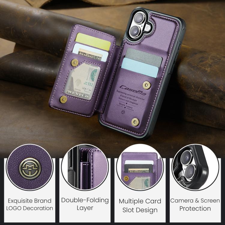 For iPhone 17 CaseMe C22 Card Slots Holder RFID Anti-theft Phone Case