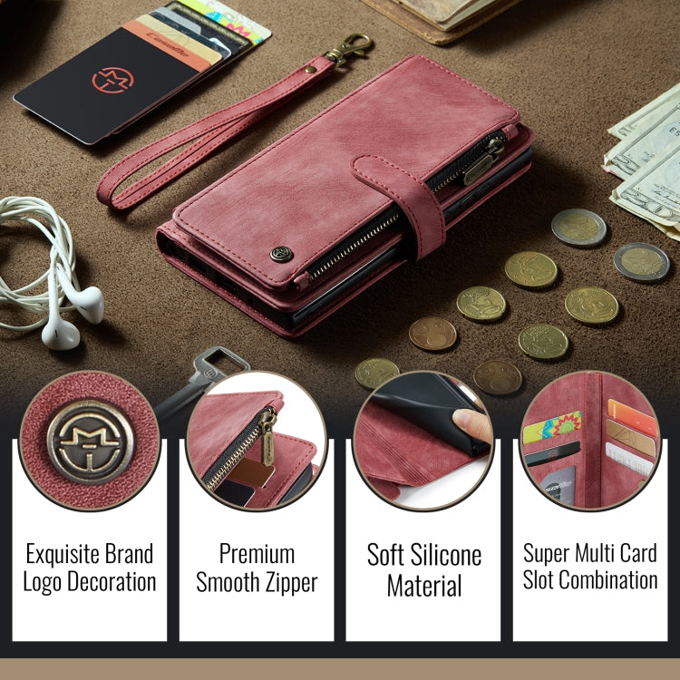 For iPhone 16 CaseMe C30 Card Slots Zipper Wallet Leather Phone Case