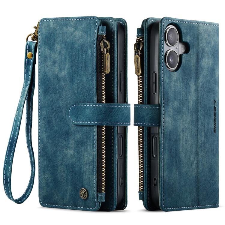 For iPhone 17 CaseMe C30 Card Slots Zipper Wallet Leather Phone Case