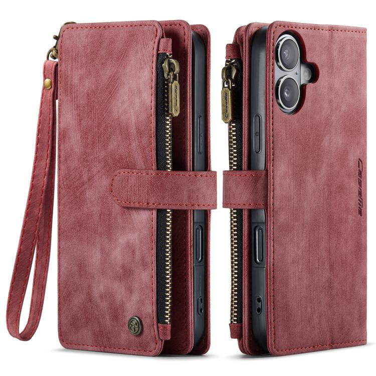 For iPhone 17 CaseMe C30 Card Slots Zipper Wallet Leather Phone Case