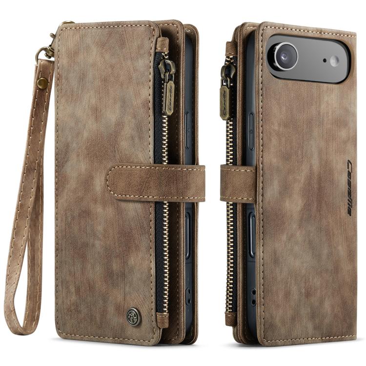 For iPhone Air CaseMe C30 Card Slots Zipper Wallet Leather Phone Case