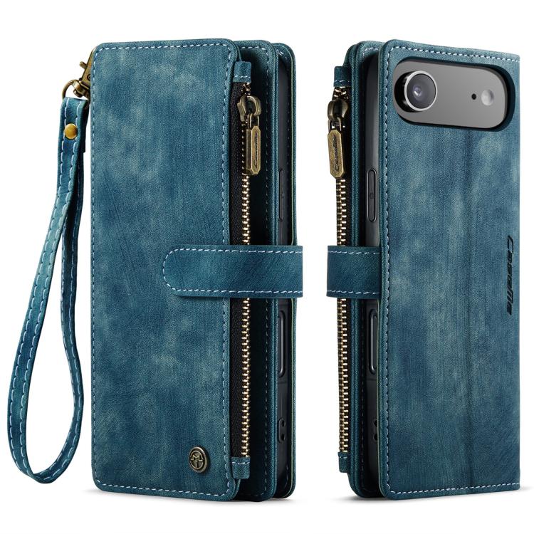 For iPhone Air CaseMe C30 Card Slots Zipper Wallet Leather Phone Case