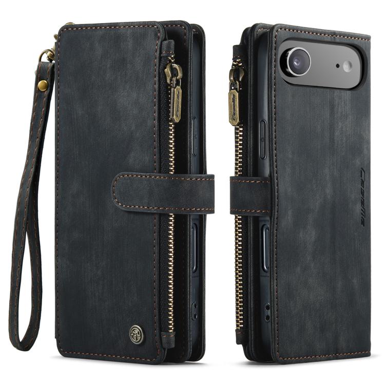 For iPhone Air CaseMe C30 Card Slots Zipper Wallet Leather Phone Case