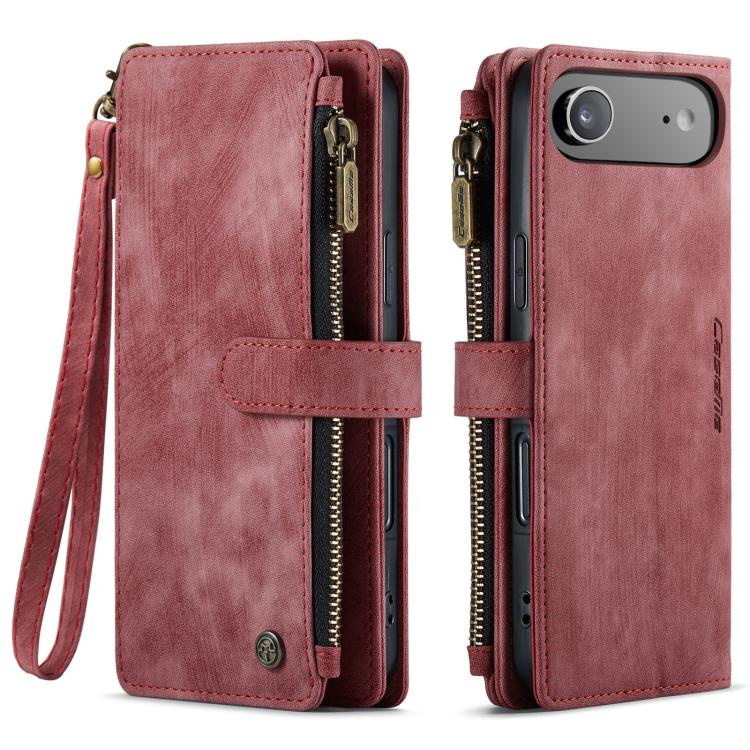 For iPhone Air CaseMe C30 Card Slots Zipper Wallet Leather Phone Case