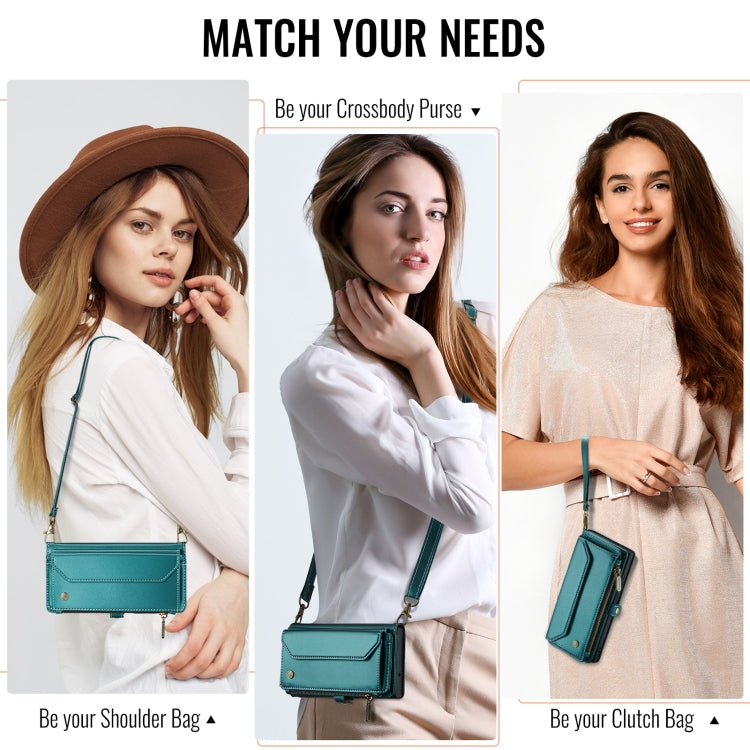 For iPhone 16 Plus CaseMe C36 Card Slots Zipper Wallet RFID Anti-theft Leather Phone Case