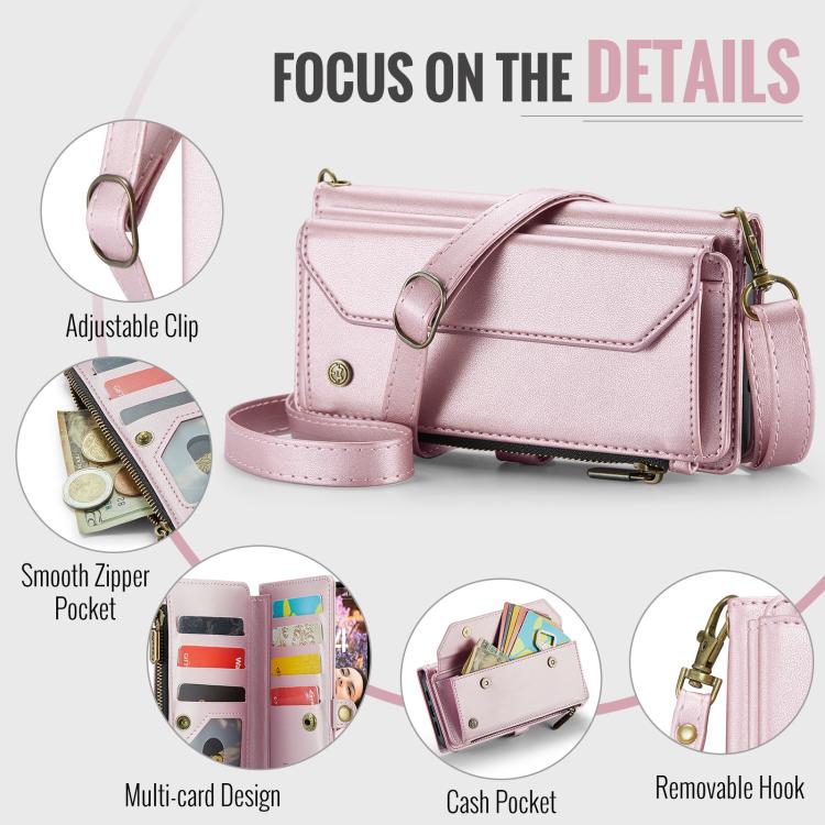 For iPhone Air CaseMe C36 Card Slots Zipper Wallet RFID Anti-theft Leather Phone Case