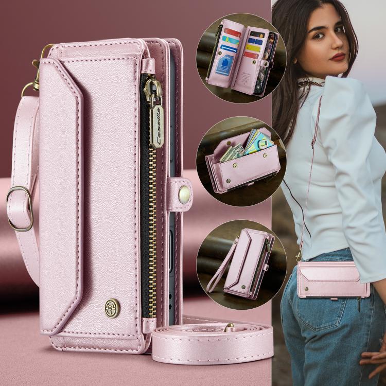 For iPhone Air CaseMe C36 Card Slots Zipper Wallet RFID Anti-theft Leather Phone Case