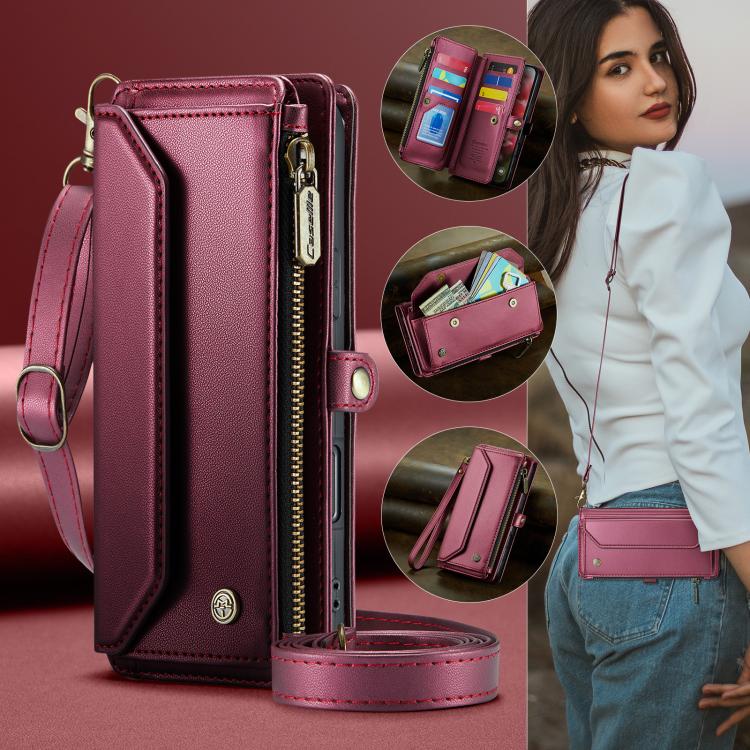 For iPhone Air CaseMe C36 Card Slots Zipper Wallet RFID Anti-theft Leather Phone Case