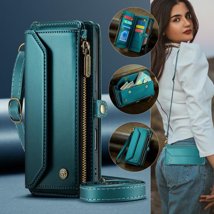 For iPhone Air CaseMe C36 Card Slots Zipper Wallet RFID Anti-theft Leather Phone Case