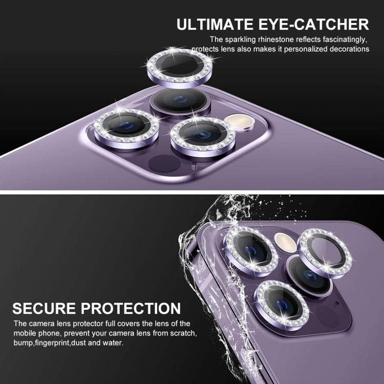 For iPhone 16 / 16 Plus ENKAY AR Anti-reflection Individual Diamond Ring Camera Lens Glass Full Film
