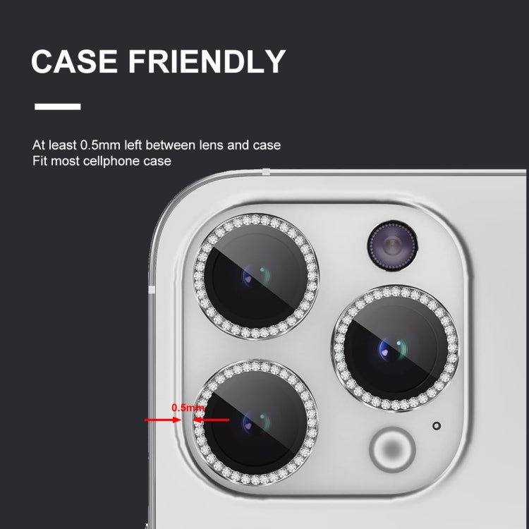 For iPhone 16 / 16 Plus ENKAY AR Anti-reflection Individual Diamond Ring Camera Lens Glass Full Film