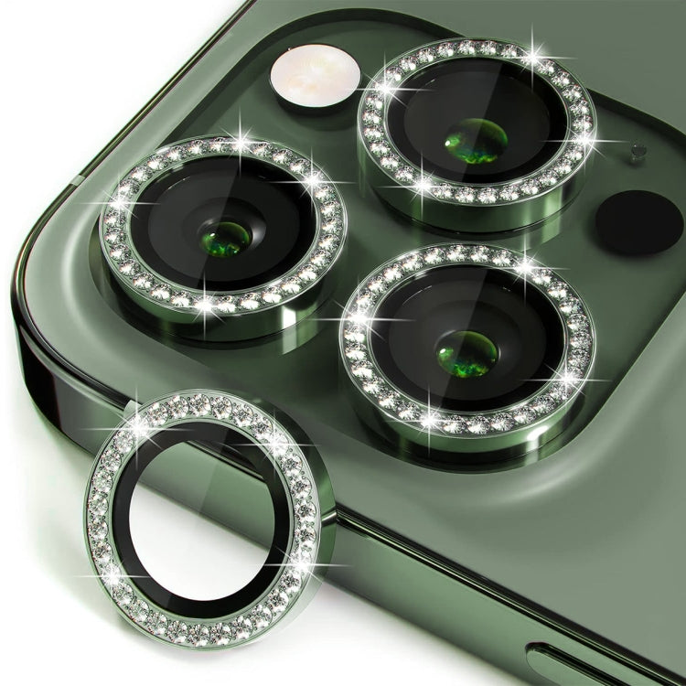 For iPhone 16 Pro / 16 Pro Max ENKAY AR Anti-reflection Individual Diamond Ring Camera Lens Glass Full Film