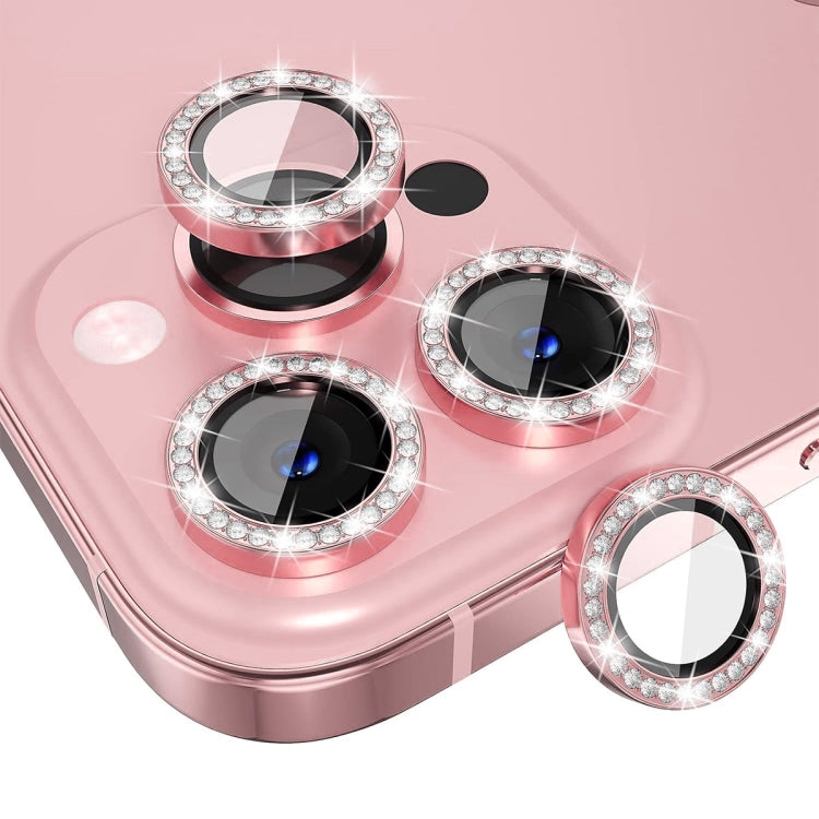 For iPhone 16 Pro / 16 Pro Max ENKAY AR Anti-reflection Individual Diamond Ring Camera Lens Glass Full Film