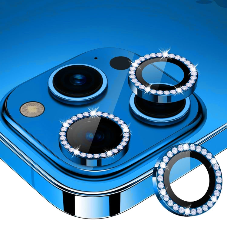 For iPhone 16 Pro / 16 Pro Max ENKAY AR Anti-reflection Individual Diamond Ring Camera Lens Glass Full Film