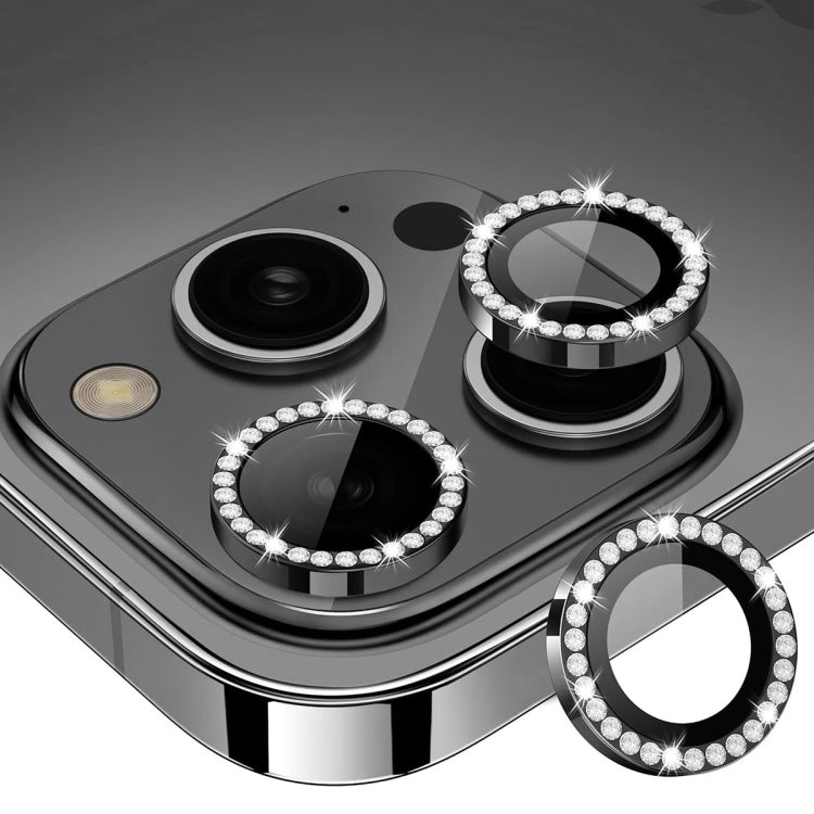 For iPhone 16 Pro / 16 Pro Max ENKAY AR Anti-reflection Individual Diamond Ring Camera Lens Glass Full Film