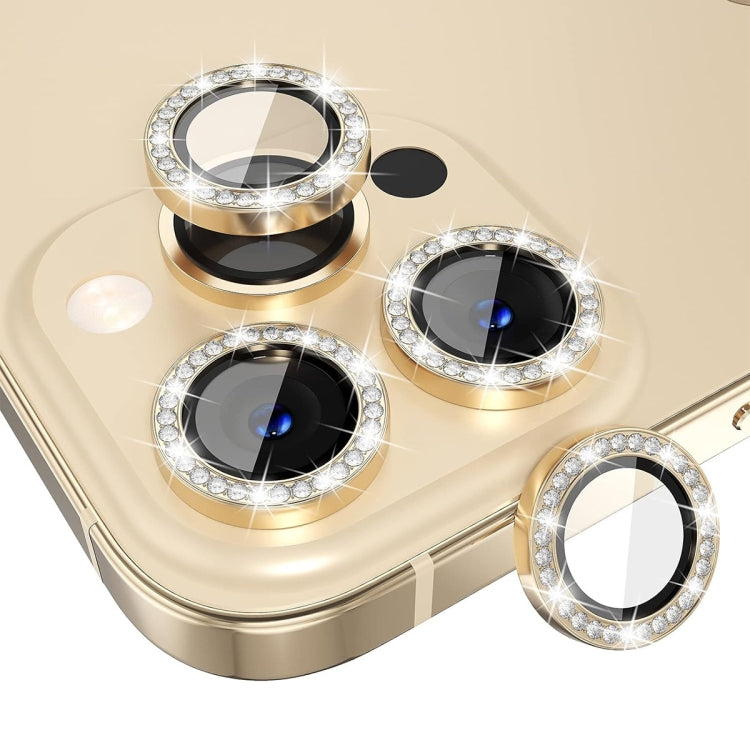 For iPhone 16 Pro / 16 Pro Max ENKAY AR Anti-reflection Individual Diamond Ring Camera Lens Glass Full Film