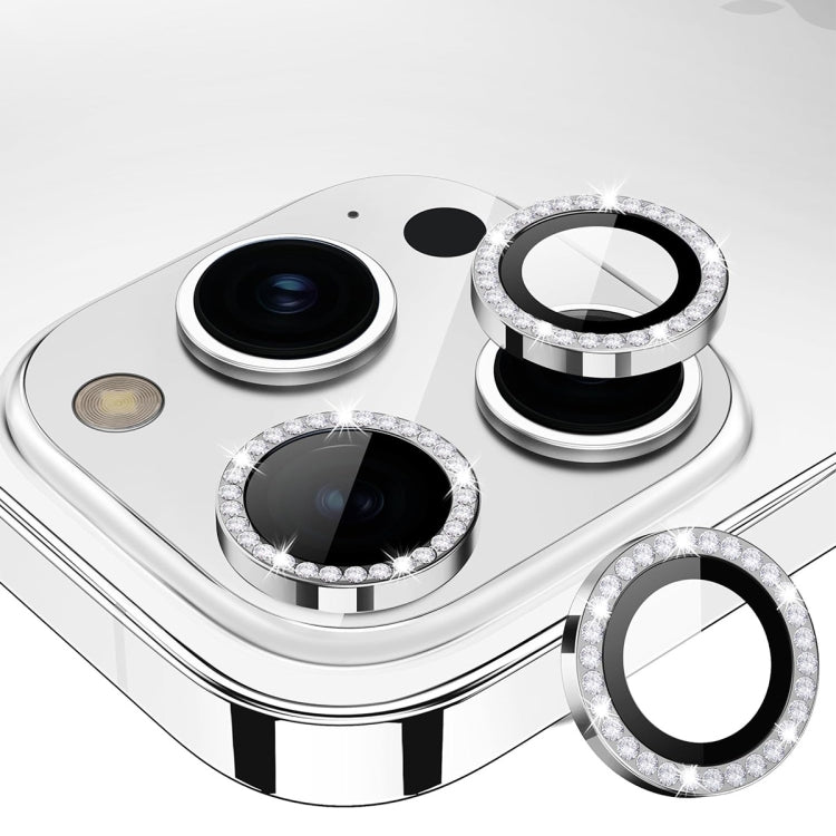 For iPhone 16 Pro / 16 Pro Max ENKAY AR Anti-reflection Individual Diamond Ring Camera Lens Glass Full Film
