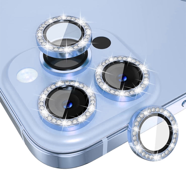 For iPhone 16 Pro / 16 Pro Max ENKAY AR Anti-reflection Individual Diamond Ring Camera Lens Glass Full Film