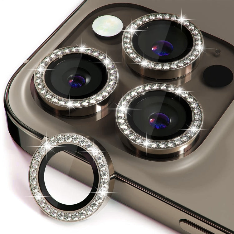 For iPhone 16 Pro / 16 Pro Max ENKAY AR Anti-reflection Individual Diamond Ring Camera Lens Glass Full Film