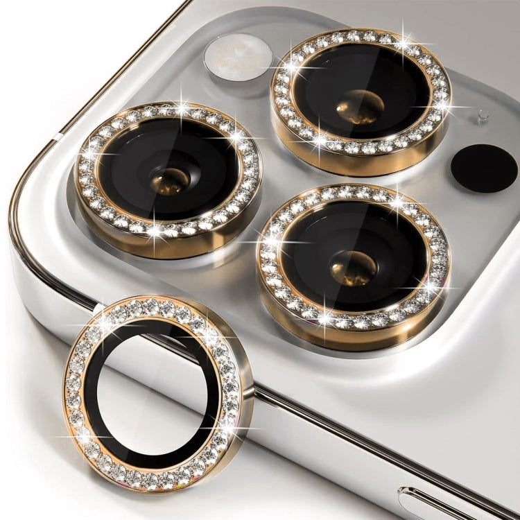 For iPhone 16 Pro / 16 Pro Max ENKAY AR Anti-reflection Individual Diamond Ring Camera Lens Glass Full Film