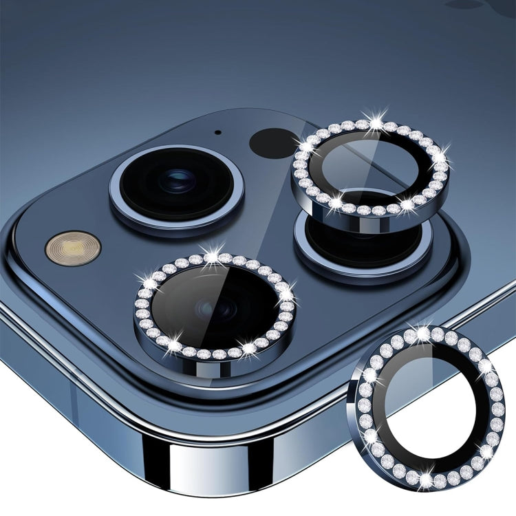 For iPhone 16 Pro / 16 Pro Max ENKAY AR Anti-reflection Individual Diamond Ring Camera Lens Glass Full Film