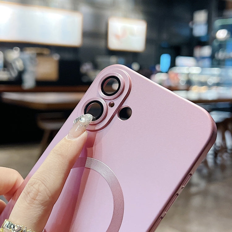 For iPhone 15 Pro Max Metallic Paint Magsafe Liquid TPU Phone Case