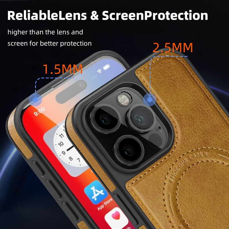 For iPhone 16 Multi-function Holder MagSafe PU Phone Case