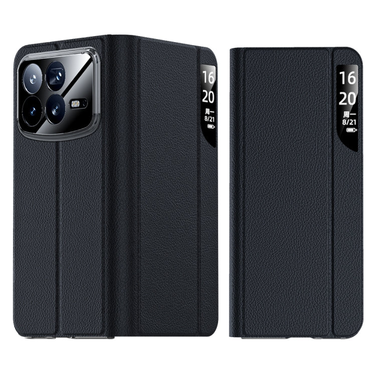 For Xiaomi Mix Fold 4 Side Display Suction Holder Flip Leather Phone Case