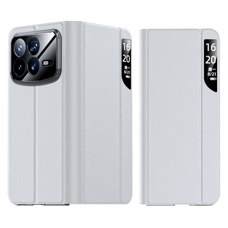 For Xiaomi Mix Fold 4 Side Display Suction Holder Flip Leather Phone Case