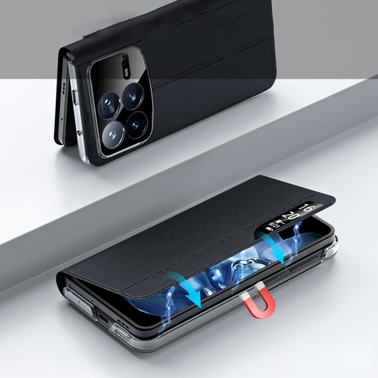 For Xiaomi Mix Fold 4 Side Display Suction Holder Flip Leather Phone Case