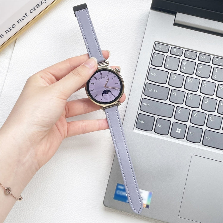 For Amazfit Active Slim Magnetic Buckle 20mm Microfiber Leather Watch Band
