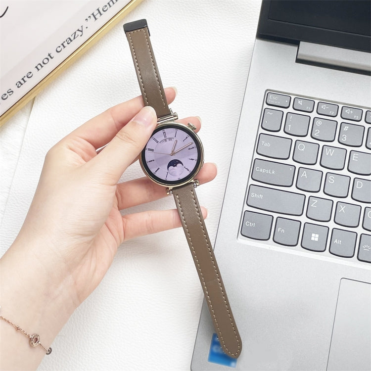 For Garmin Move Trend Slim Magnetic Buckle 20mm Microfiber Leather Watch Band