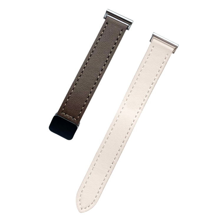 For Garmin Forerunner 55 Slim Magnetic Buckle 20mm Microfiber Leather Watch Band