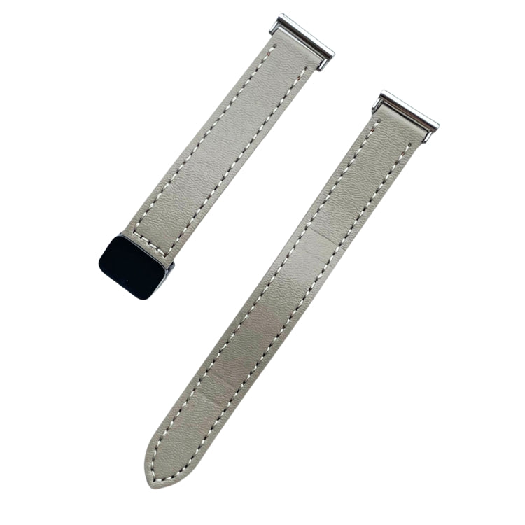 For Garmin Active S 18mm Slim Magnetic Buckle Microfiber Leather Watch Band