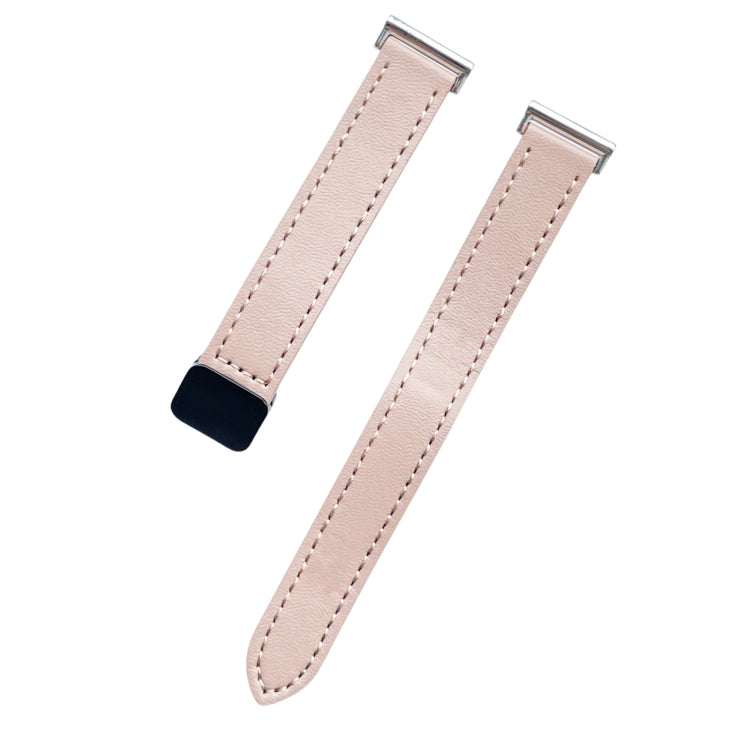 For Garmin Active S 18mm Slim Magnetic Buckle Microfiber Leather Watch Band